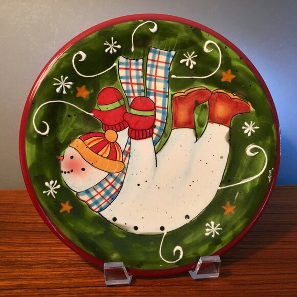 Tumbling Snowmen Dinner Plates, Salad Plates and Mugs - Picture 4 of 11